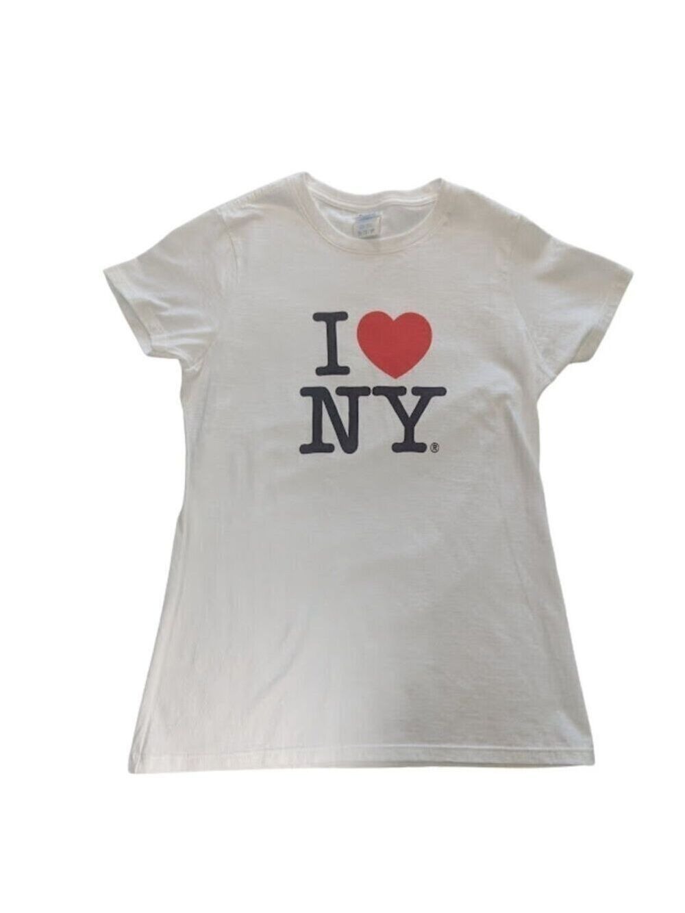 I ❤️ NY Classic White Cotton Short Sleeve T-Shirt NWOT Souvenir Graphic Tee*SZXS